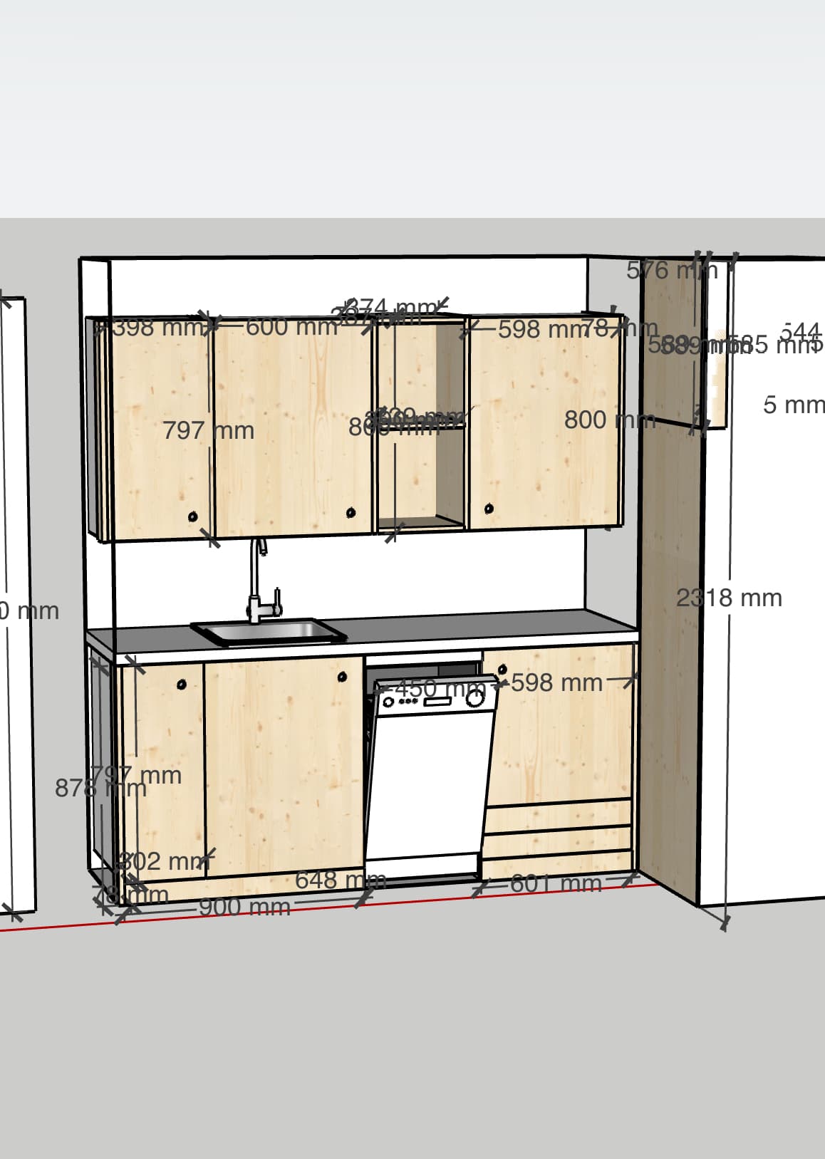 Visualisation 3D — cuisine sur mesure